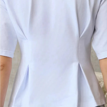 T-shirt for Women Comfortable Round Neck Solid Color T Cross-border European and American Best-selling Design