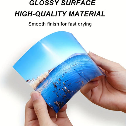 50 Sheets A4 4R Self-Adhesive Glossy Photo Paper 135gsm Single-Sided Sticker DIY Label Paper for Inkjet Printer Premium Quality
