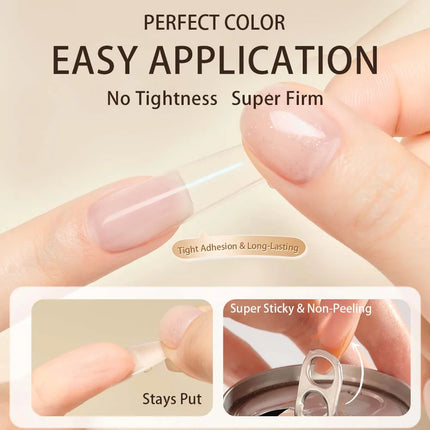 PERFECT COLOR Nail Glue and Nail Glue Remover, for Press On Nails Strong 15ml Nails Tips, No UV Lamp Needed