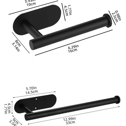 Stainless Steel Toilet Paper Holder Tissue Hanger Adhesive Toilet Paper Stand Paper Towels Holder Waterproof Bathroom Accessory
