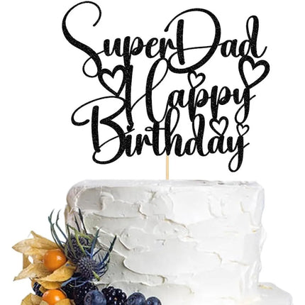 super dad Happy birthday Cake Topper, Fathers Day Party Decorations, Dads birthday Worlds Best Daddy Party Decorations Supplies