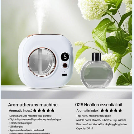 Rechargeable automatic aroma diffuser, essential oil diffuser, aroma essential oil, hotel bathroom aroma machine gift