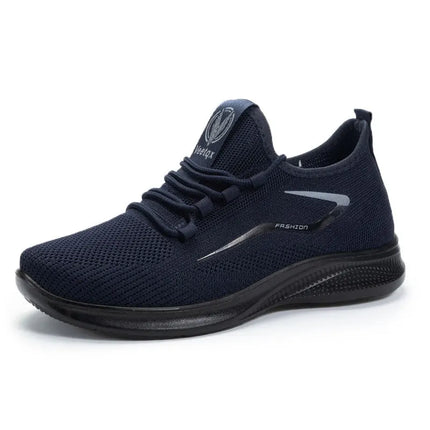 Men's Trendy Flat Bottom shoes Mesh Non Slip Lace Up Casual comfortable Shoes Lightweight Fashion Running Men sneakers