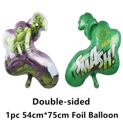The Avengers Hulk Latex Balloon Superhero Foil Ballons Green Anger Cake Topper Happy Birthday Banner Party Decor Kids Gift Toys