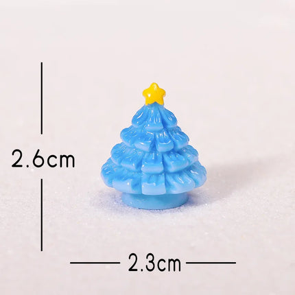 100pcs Wholesale Mini 3D Christmas Tree Resin Charms DIY for Keychain Jewelry Home Desktop Oranment Dollhouse Accessories