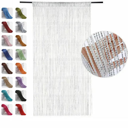 100 x 200cm Door Windows Hanging Beaded Decors Curtain String Summer Fly Insect Screen Tassel Panel Curtains Door Home Decor Hot