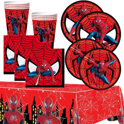 Spidey And His Amazing Friends Birthday Party Decoration Plates Tablecloth Cup Banner For Kids Birthday Balloon Party Favor Gift