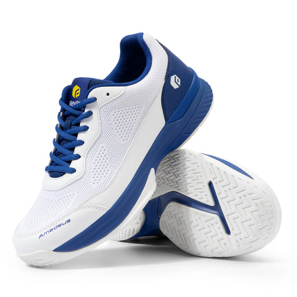 FitVille Men'S Tennis Shoes Wide Width 2E Professional Training Shoes Breathable Non-Slip For Racquet Sports With Arch Support