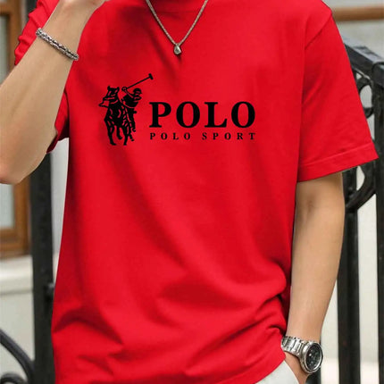 New Style High Quality Men's T-Shirt 2026 Summer Print Casual 100% Cotton Man Loose T-Shirt Sports Top