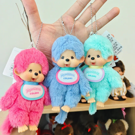 Cute Monchhichi Baby Doll Keychain Birthday Party Gift Monchhichi Hanging Pendant Doll for Bags Cartoon Monkey Pendant