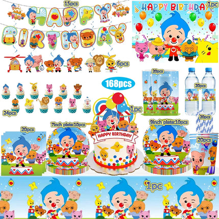 Circus Theme Clown Birthday Party Decoration Tableware Cup Plate Balloon Backdrop Baby Shower Kids Birthday Party Supplies Toy