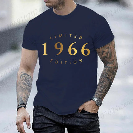 60th Birthday T Shirt,Limited Edition 60th Tee,Perfect Birthday 1966 Gift for Her Him, Men's Birthday Party Tops Tees T-Shirts
