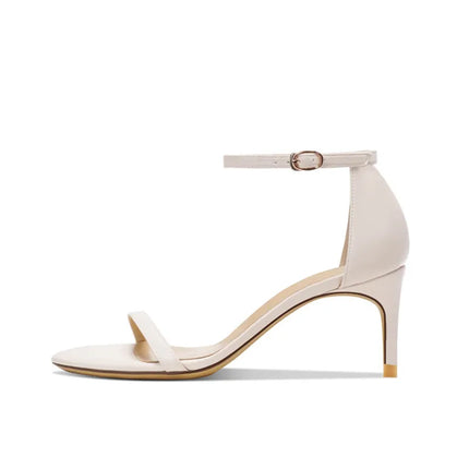 Black striped high-heeled shoes for women new summer collection,sexy with exposed toes,not tiring,slim heels sandals for women