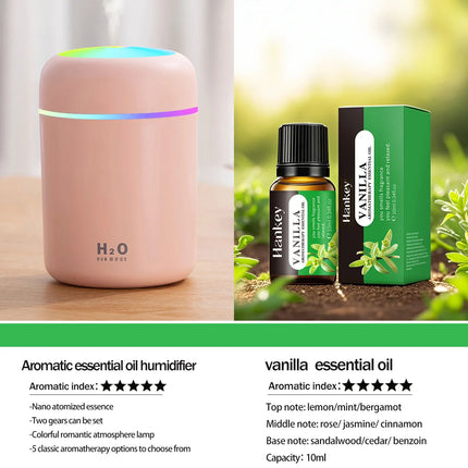300ml Aromatherapy Diffuser Humidifier Air Purifier Car Home Use Seven-color Light Aromatherapy Essential Oil