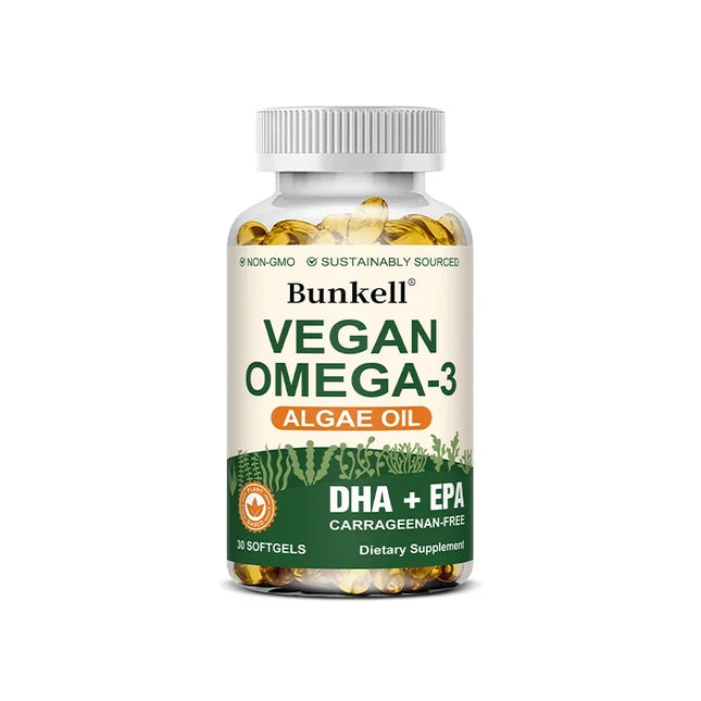 Omega 3 Algae Oil | Plus DHA EPA Non GMO Overall Health | Fish Oil Substitute 120 Capsules Soft Capsules