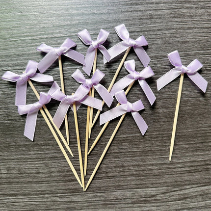 Pink Bow Cupcake Topper Pink Bow Birthday Decor Coquette Themed Party Decoration Bridal Shower Cake Topper Bow Party Decor