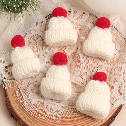 10/20Pcs Merry Christmas Decoration Santa Hat Xmas Tree Pendant Ornament for Home Decor New Year 2026 Navidad Gift Accessories