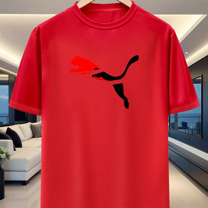 Best-selling versatile summer men's short-sleeved shirt. Sporty and casual. Fashionable round-neck half-sleeve top. Trendy.