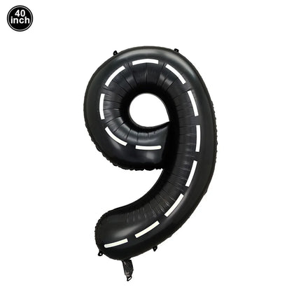 40'' Number Race Car Balloon Racetrack Balloon Truck Bike Wheels Tire Racing Car Theme Party Supplies Boys' Birthday Party Favor