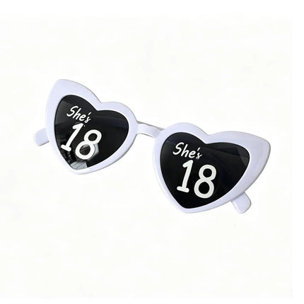 I'm 30th 40th 50th 60th Birthday Party Glasses Personalised Heart Shaped Sunglasses for Women Men Birthday Gift Party Supplies