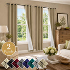 Taupe / W37xH84(inch) / 2 panels|Grommet Top|United States