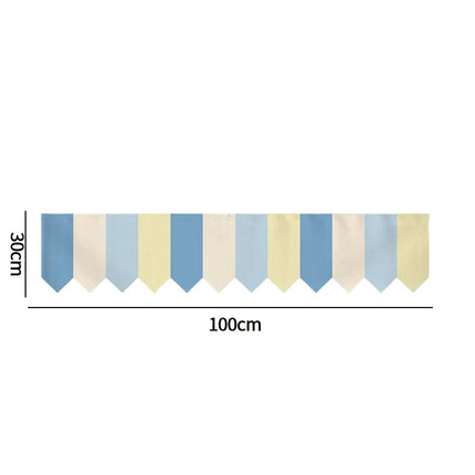 Door Curtain Printed Kitchen Triangle Flag Japanese Hanging Short Curtain Restaurant Curtains Partition Half-curtain Pennant Dec