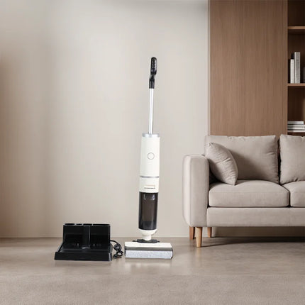 4000mAh Electric Mop and Vacuum, 2 in 1 Floor Washer, Efficient Household-Cleaning, ABS Material, Cordless Sweeper