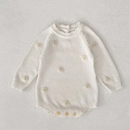 2025 New Autumn 0-24M Newborn Baby Boys Girls Knitted Jumpsuit Sleeveless Solid Color Overalls Toddler Baby Girl Knitted Romper