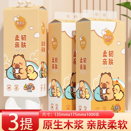 Hanging Bottom Drawer Paper 2-9 Large Lift Per Pack 1000 Sheets 250 Drawer Household Soft Tissue Paper Napkins Toilet Paper