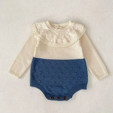 2025 New Autumn 0-24M Newborn Baby Boys Girls Knitted Jumpsuit Sleeveless Solid Color Overalls Toddler Baby Girl Knitted Romper