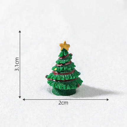 100pcs Wholesale Mini 3D Christmas Tree Resin Charms DIY for Keychain Jewelry Home Desktop Oranment Dollhouse Accessories