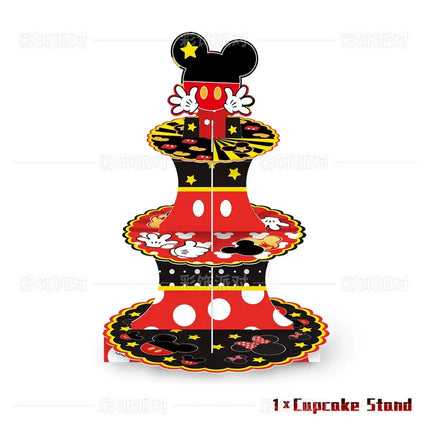 Mickey Balloon Cartoon Mouse Minnie Decorations Party Happy Birthday Banner Cake Topper Disposable Tableware Background Gift Bag