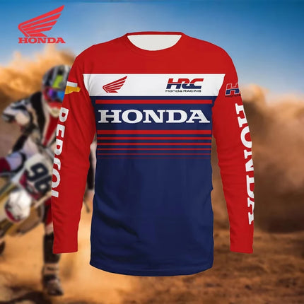 Kids/Adult Honda 2026 Summer New Off-Road Motorcycle Riding T-Shirt Breathable Sportswear Men and Women Riding Clothes