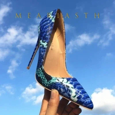 Black patent leather red soled high heels for women 2025 new professional temperament pointed shallow mouth sexy single shoes