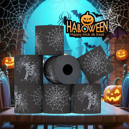 Halloween Black Spider Toilet Paper Limited‑Edition Novelty Prank Roll Paper Spooky Aesthetic Bathroom Decor Funny Gift for Hall