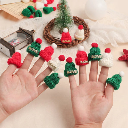 10/20Pcs Merry Christmas Decoration Santa Hat Xmas Tree Pendant Ornament for Home Decor New Year 2026 Navidad Gift Accessories