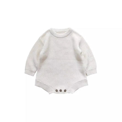 Personalized Name Newborn Baby Girl Boy Outfit Sweater Oversized Knitted Sweatshirt Romper Infant Warm Fall Winter Clothes