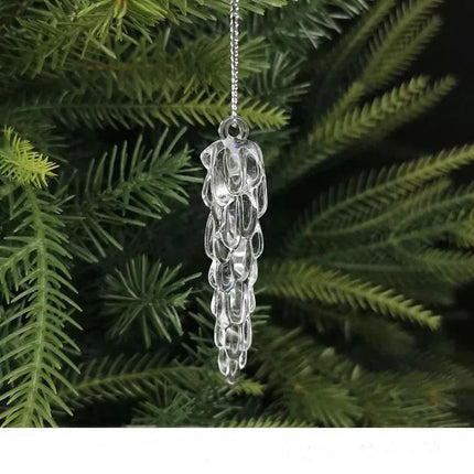 10Pcs Sparkling Snowflake Christmas Tree Hanging Pendant Decor Home Room Decoration Xmas Navidad DIY New Year Gift Wedding Decor