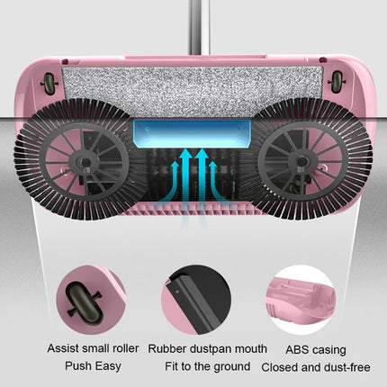 Combination of Broom and Mop Hand Push Type Scoop Household Broom and Dustpan Set Floor Magic Broom Home Cleaning Tools Sweeper