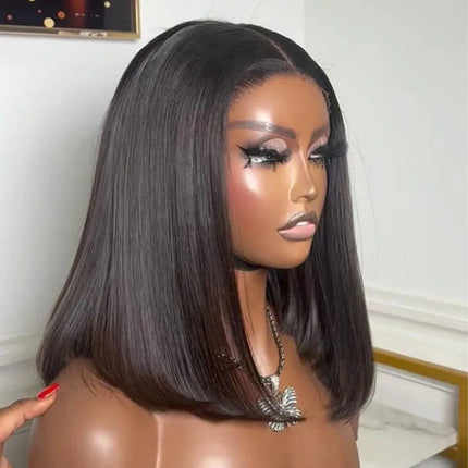 250% Density Straight Wear And Go Glueless Bob Wig For Women Ready To Go Human Hair Wigs 13x4 Lace Closure Wig Human Hair