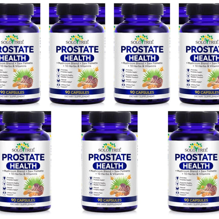 SOLO TREE Prostate Health Capsules Saw Palmetto Reishi Nettle Turmeric For Urinary Bladder Wellness & Flow Support Men 90 Count