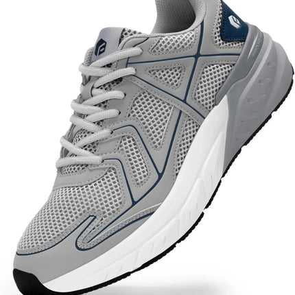 FitVille Men's Extra Wide Width Walking Athletic Sneakers, Non-Slip Gym Workout Shoes Featuring Thicker Cushioning & Bouncy Support, Comfort Footwear for Wide Feet & Sore Feet