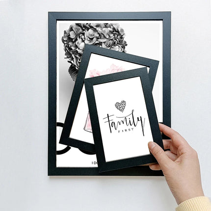 5/7/9/14ps Black Combination Blank Photo Frame Set Nordic Home Decor Family Photo Frame Wall Art Poster Prints Without Mat