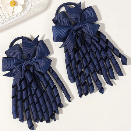 2pcs Girls' Bow Tassel Headband  for Children Babies Girls Parties Dances Ponytails Fixed Hair Accessories Baby Hair Accessories