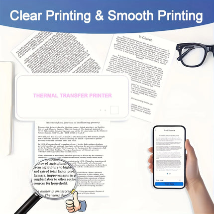 A4 Thermal Paper 21x29.7cm Quick-Dry Glossy & Clear Print Portable Printer Durable Quality Portable Printing Paper Thermal Paper