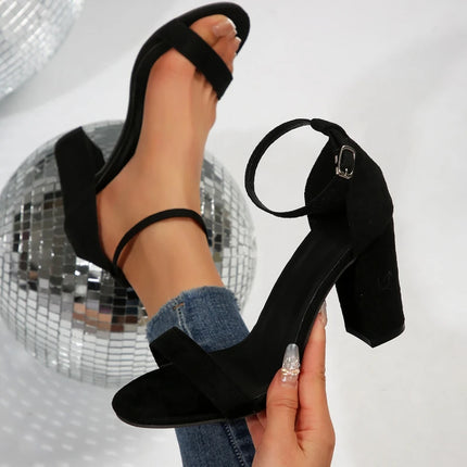 2026 New Summer Fashion Women Heels Sandals Square Ladies Elegant Dress High Heels Sandal Shoes Outdoor Casual Shoes Big Size