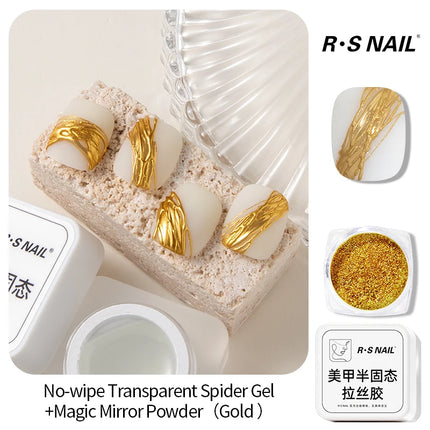 RS NAIL 5g Semi-solid Spider Wire Gel Nail Polish Transparent Wire Drawing Gel Painting Glue DIY Magic Mirror Powder UV Varnish