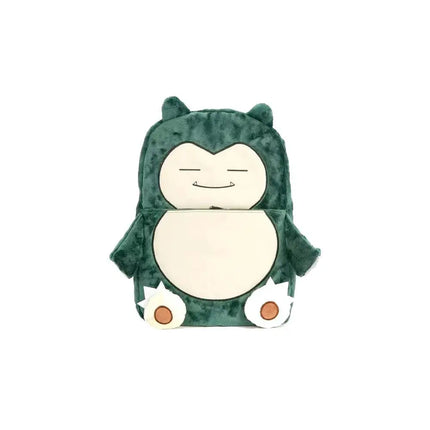 Pokemon Anime Gengar Snorlax Plush Backpacks Storage Bags Travel Mochila Plush Backpack Bag for Children Kids Boys Girl Students