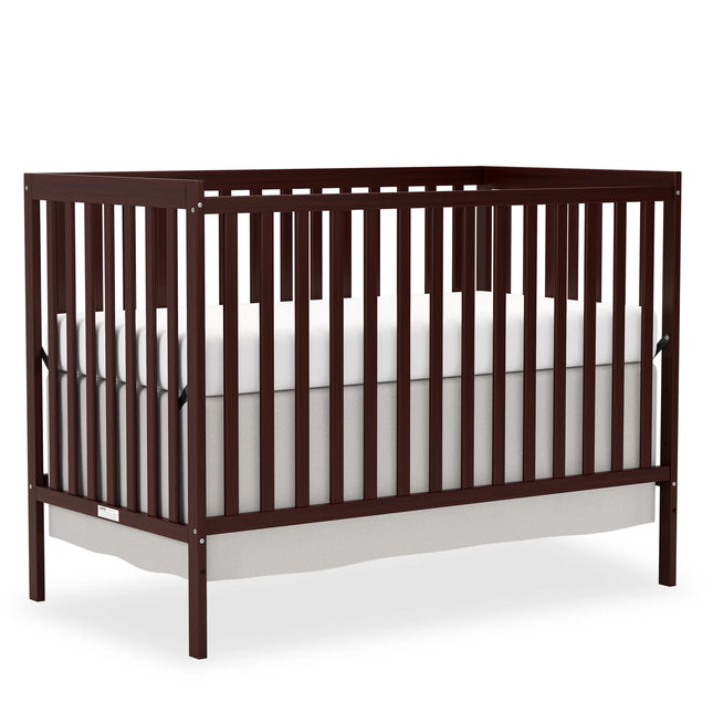 5-in-1 Convertible Baby Crib, Wooden Nursery Crib Converts to Toddler Bed Daybed and Full Size Bed, 3 Adjustable Mattress Positions, Non-Toxic Finish