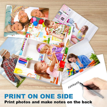 100 Sheets 5x7 Inch Premium Glossy Photo Paper 200GSM 53lb Size (127×178mm) for Printer Picture Printer Paper Glossy White Photo